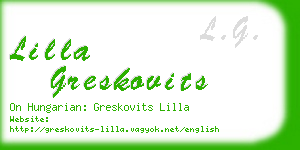 lilla greskovits business card